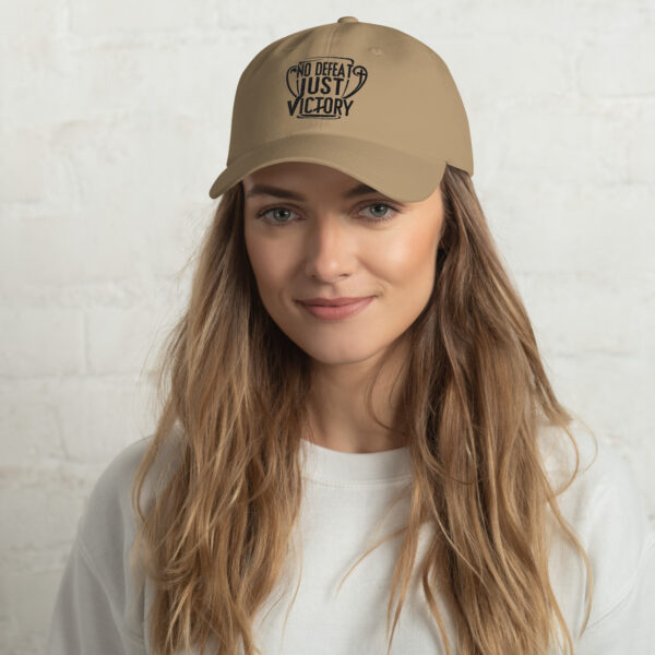 No Defeat Just Victory Inspirational Dad hat - Image 2