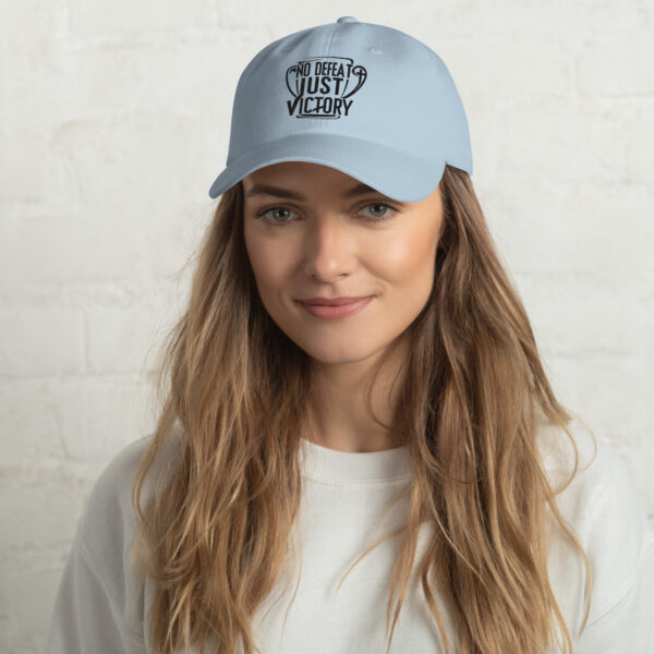 No Defeat Just Victory Inspirational Dad hat - Image 13