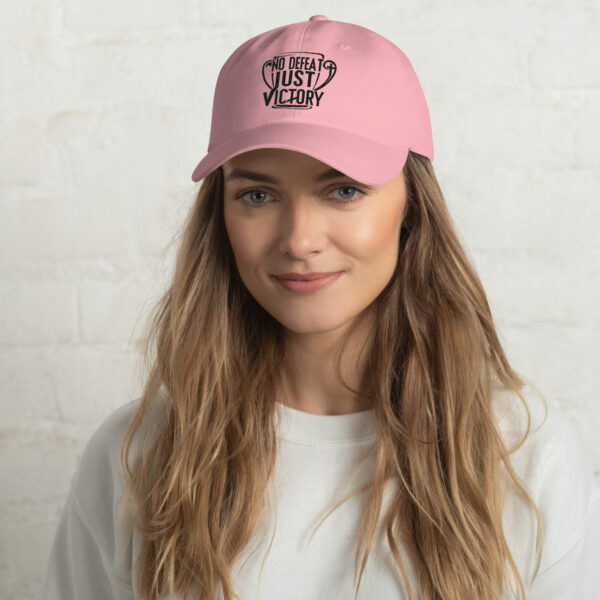 No Defeat Just Victory Inspirational Dad hat