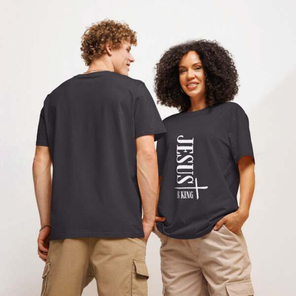 Jesus is King Unisex organic ribbed neck t-shirt - Image 6