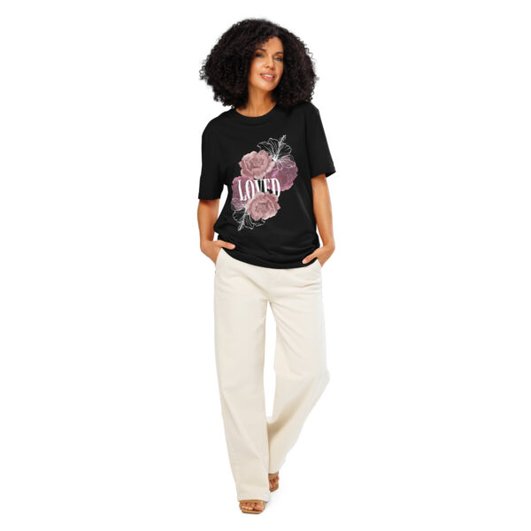Loved Unisex organic ribbed neck t-shirt - Image 4