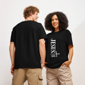 Jesus is King Unisex organic ribbed neck t-shirt