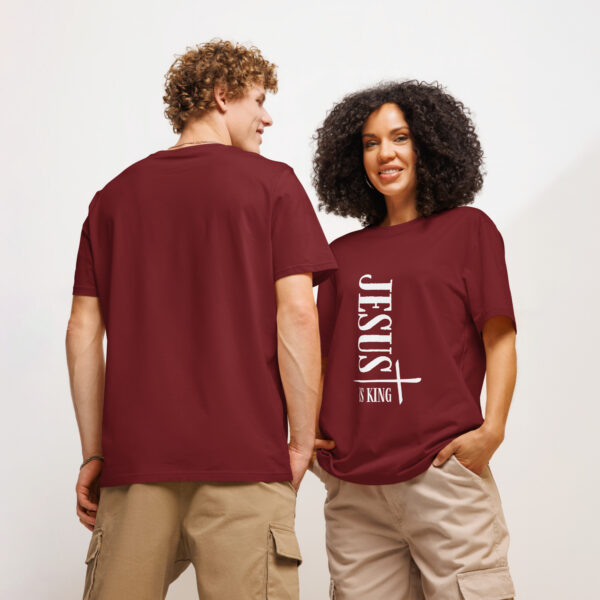 Jesus is King Unisex organic ribbed neck t-shirt - Image 4