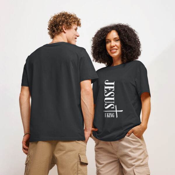Jesus is King Unisex organic ribbed neck t-shirt - Image 5