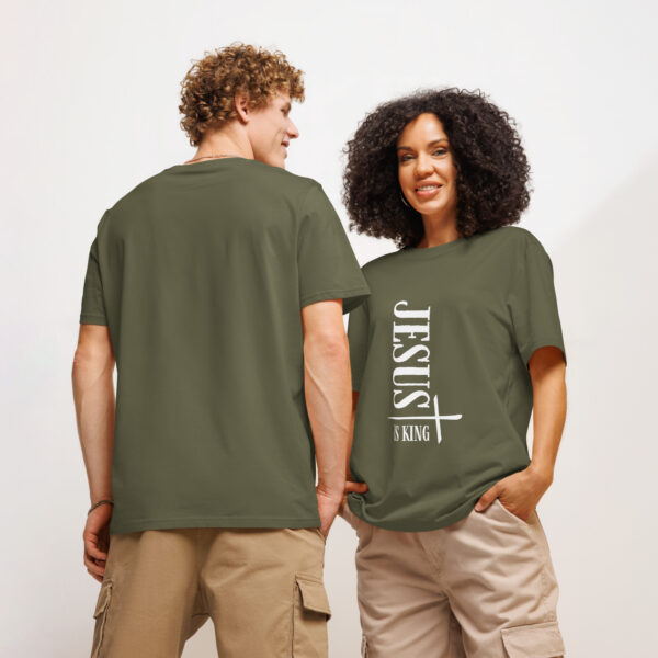 Jesus is King Unisex organic ribbed neck t-shirt - Image 9