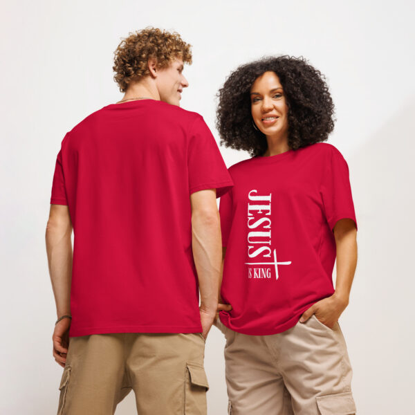 Jesus is King Unisex organic ribbed neck t-shirt - Image 7