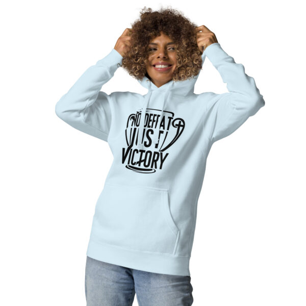 No Defeat Just Victory Inspirational Unisex Hoodie - Image 8