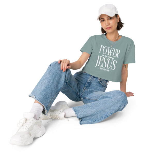 Power In The Name Of Jesus Women’s crop top - Image 2