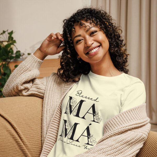 Blessed Mama Women's Relaxed T-Shirt - Image 7