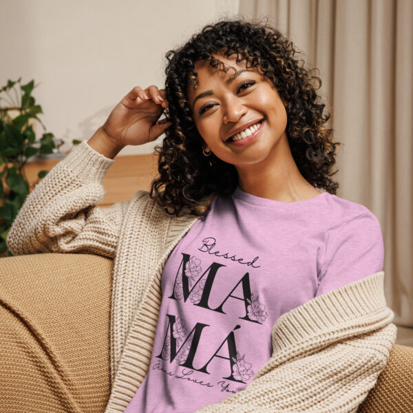 Blessed Mama Women's Relaxed T-Shirt - Image 4