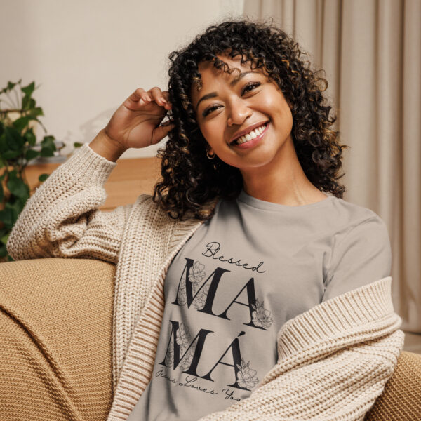 Blessed Mama Women's Relaxed T-Shirt - Image 3