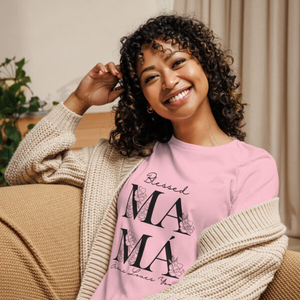 Blessed Mama Women's Relaxed T-Shirt - Image 5