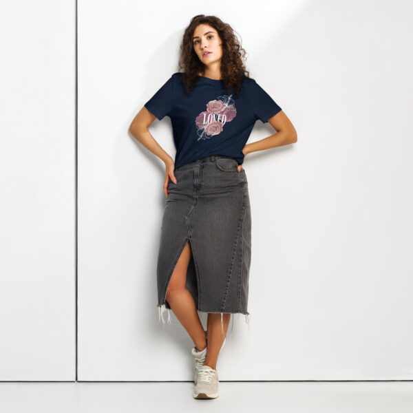 Loved Women’s organic ribbed neck t-shirt - Image 2